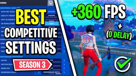 The Best Competitive Settings In Fortnite Season 3 New Settings Fps