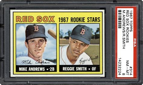1967 Topps Red Sox Rookies Mike Andrewsreggie Smith Psa Cardfacts
