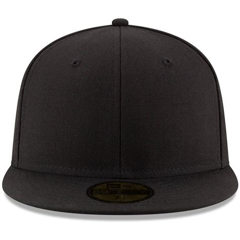 New Era Caps Black Plain