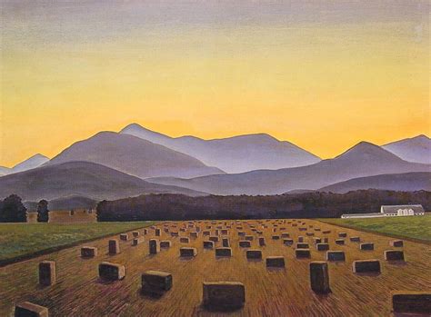 Hay Bales Evening Below Whiteface By Rockwell Kent Art Renewal Center