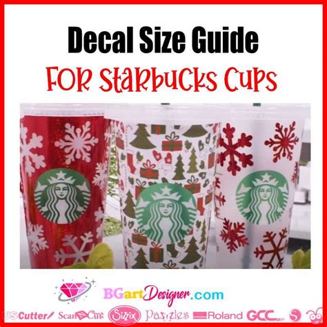 → Decal Size Guide For Starbucks Cups Cricut Silhouette Vinyl Sticker