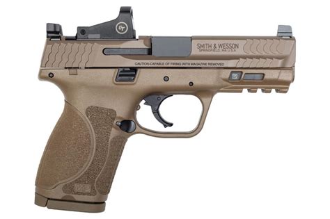 Smith Wesson M P M Compact Mm Fde Pistol With Crimson Trace Red