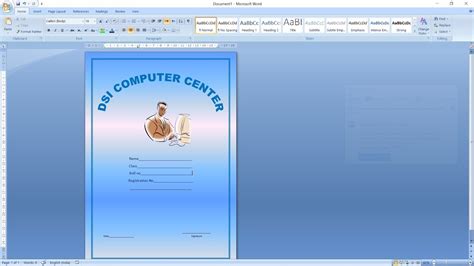 Cover Page Design In Microsoft Word How To Make A Front Page Of