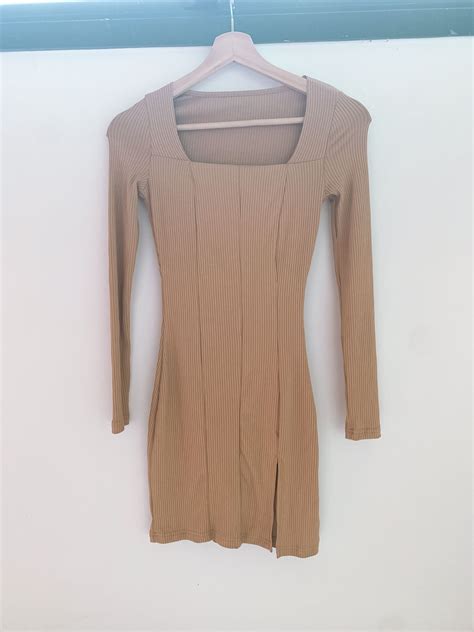 Nude Bodycon Dress Women S Fashion Dresses Sets Dresses On Carousell