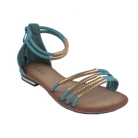 Bonnibel By Beston Womens Turquoise Bonzo 3 Ankle Strap