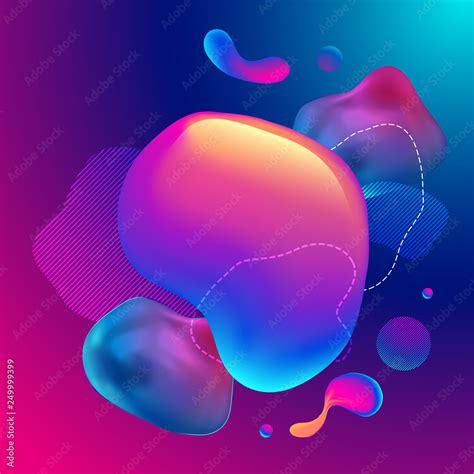 Fluid Design Graphic Elements Dynamic Background With Abstract Forms