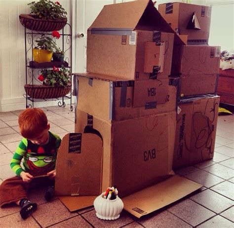 Cardboard Box Play House Play House Cardboard Box Paper Shopping Bag