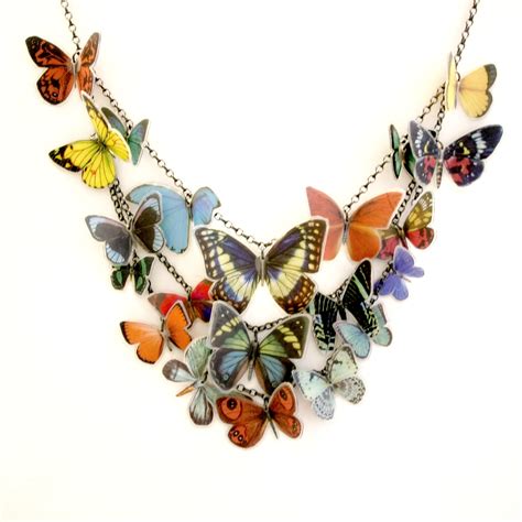 Multi Butterfly Necklace | Contemporary Necklaces / Pendants by contemporary jewellery designer ...