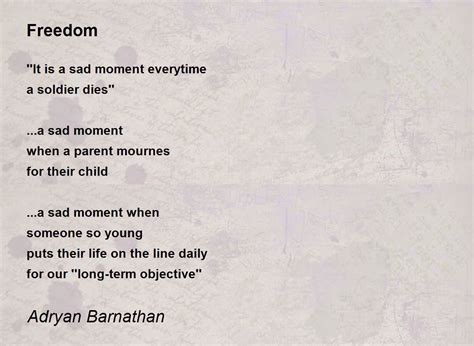 Freedom Freedom Poem By Adryan Barnathan