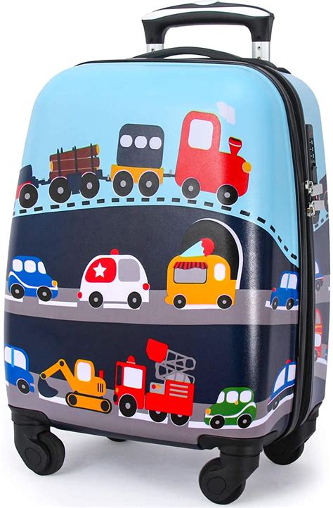 Gurhodvo Kids Luggage Rolling Kids Suitcase With Wheels Hard Shell