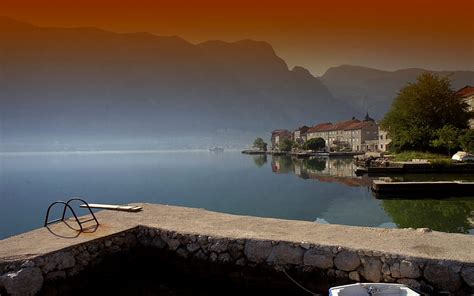 Beautiful Morning In Kotors Bay Seas Old Coasts Sea Ports Houses