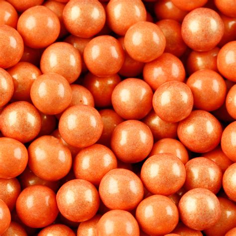 Orange Shimmer Pearl Sixlets Sixlets Milk Chocolate Candy Balls
