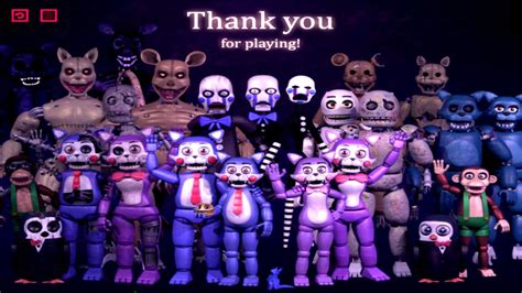 Five Nights At Candys 3 Extras All Animatronics Youtube