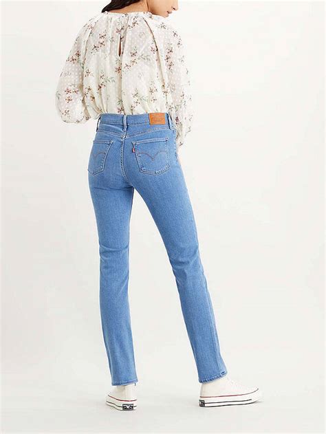 Levis 724 High Rise Straight Jeans Rio Chill At John Lewis And Partners
