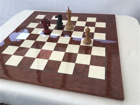 Red Gloss Chess Board 23in Squares Chessbaron Chess Sets 01278 426100