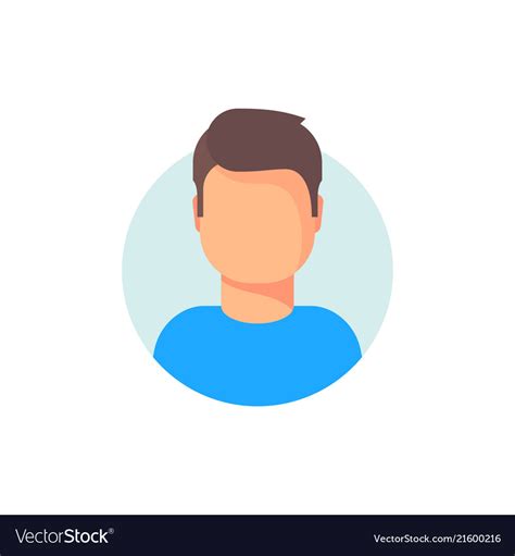 Avatar People Internet Character Male Circle Vector Image