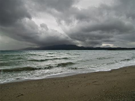 Photo From A Windy And Rainy Day On The Beach In Northern Norway