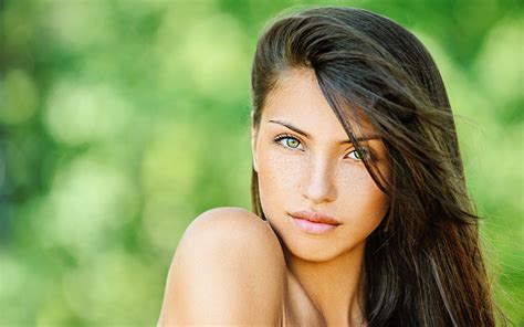 Wallpaper Face Women Outdoors Model Depth Of Field Long Hair