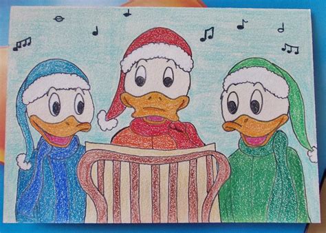 Huey Dewey And Louie Are Christmas Caroling By Moonymina On Deviantart