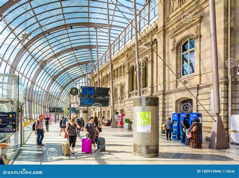 Concourse Of The Sncf Train Station In Strasbourg France Editorial