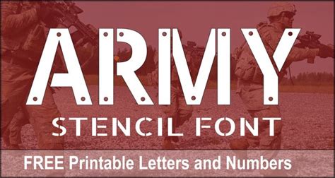 Army Stencil Font Free Printable Us Military Lettering Diy Projects