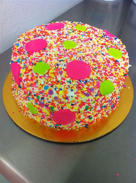 This cake comes together easily and is made of 2 round cakes! 17 Best images about Gianna's neon birthday on Pinterest ...