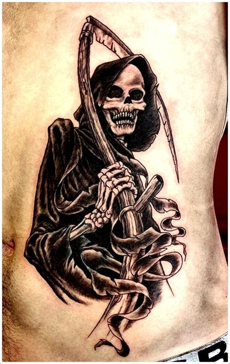Those who fear death get the tattoo to. 35 Horrifying Grim Reaper Tattoo Designs
