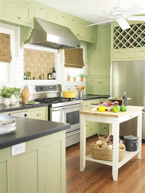 Straddling the line between showy and muted, green kitchen cabinets finished in olive and celery tones simultaneously refresh and relax a. Green Kitchen Cabinets