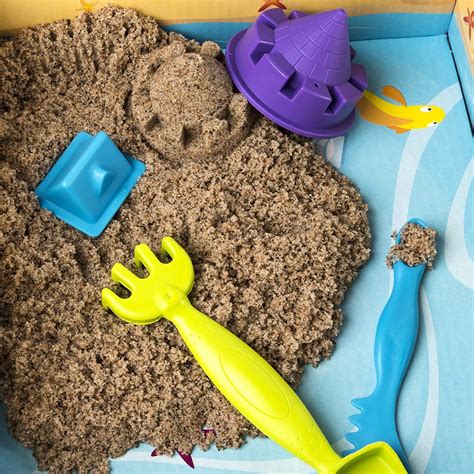 The One And Only Kinetic Sand Beach Day Fun Playset With Castle Molds