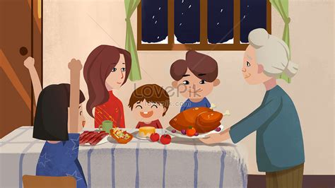 Gambar Animasi Makan Bersama Keluarga Mila Kartun