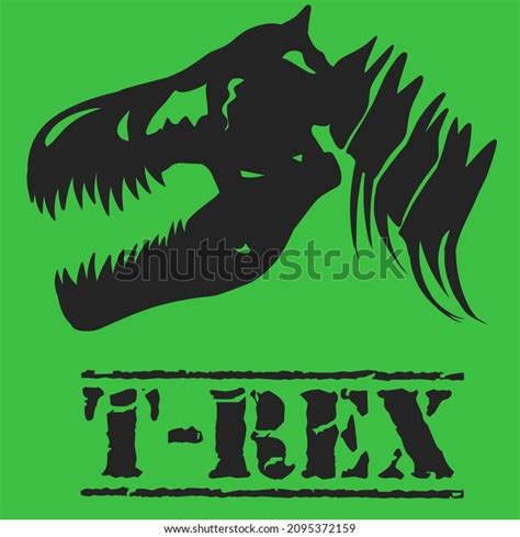 Dinosaur Head Logo Emblem Trex Monster Stock Vector Royalty Free