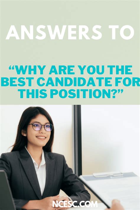 Answers To Why Are You The Best Candidate For This Position