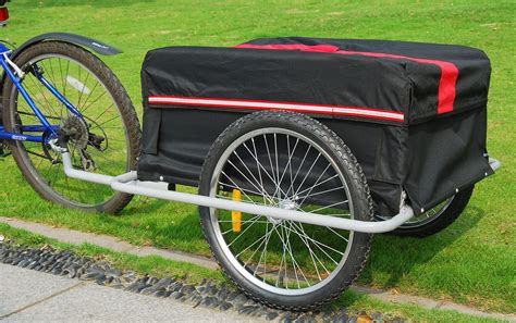 Bike Cargo Trailer W Rain Cover Bicycle Large Carrier Cart Yard Patio