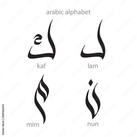 Arabic Alphabet Letters Calligraphy Transcription Pronunciation Stock My Xxx Hot Girl
