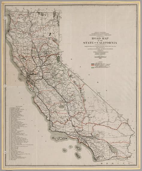 Road Map Of The State Of California 1920 David Rumsey Historical