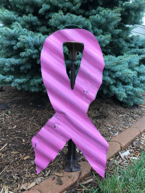 Pink Awareness Ribbon Breast Cancer Awareness Tin Awareness Ribbon