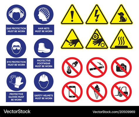 Health And Safety Signs Royalty Free Vector Image
