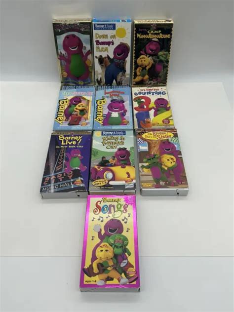 Barney And Friends Vhs Lot Of 10 Classic Collection Barney Live Nyc