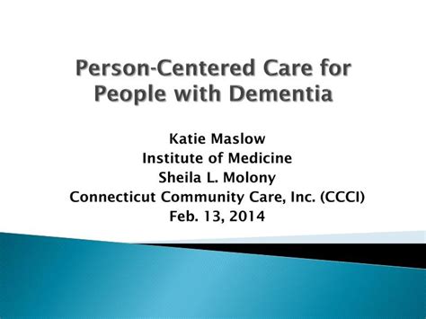 Ppt Person Centered Care For People With Dementia Powerpoint