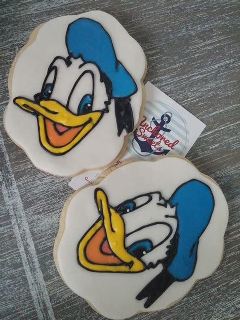Anchored Sweets Cookie Favor Disney Donald Duck Mickey Duck Cookies