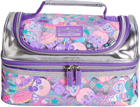 Smiggle Gold Kids School Double Decker Lunchbox For Girls And Boys With