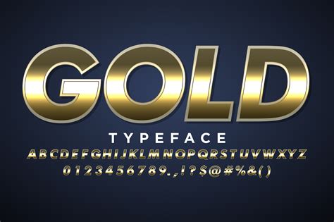 Gold Metallic Alphabet Style Download Free Vectors Clipart Graphics