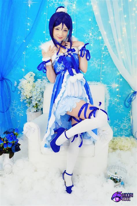 Hidori Rose Delights With Kanan Matsuura Snow Themed Cosplay