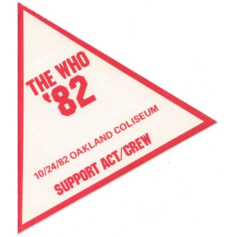 The Who 1982 Backstage Pass