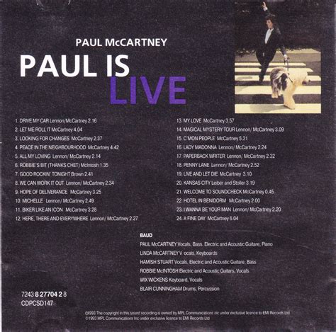 Paul Mccartney Paul Is Live 1993 3 Soundcheck