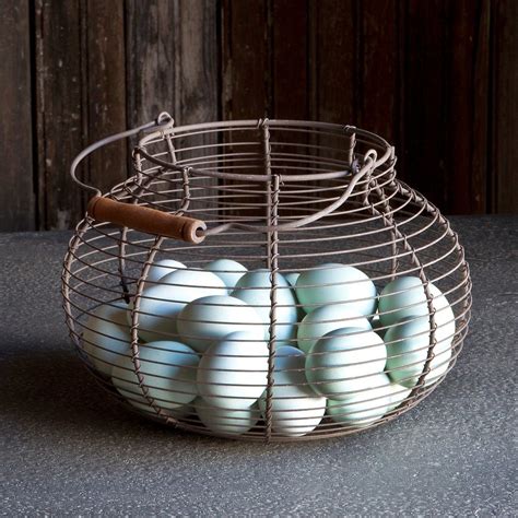 Wire Egg Basket Marmalade Mercantile Wire Egg Basket Egg Gathering
