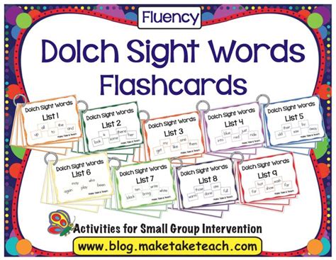 Dolch 220 Sight Word Assessment Make Take And Teach Sight Word