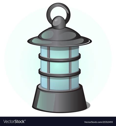 Outdoor Hanging Lantern In Retro Style Isolated On A White Background