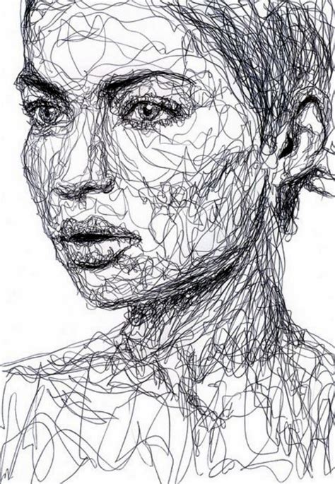 40 Best Examples Of Line Drawing Art Portrait Au Crayon Lart Du