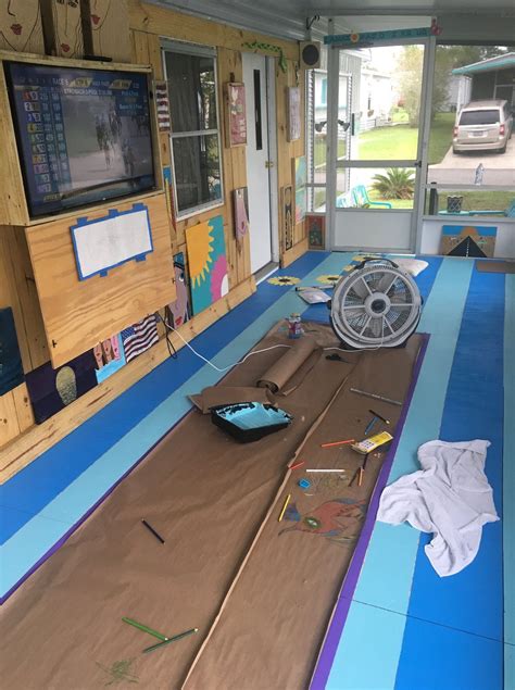 I have seen so many crafty creations and great ideas. Painted lanai wooden floor in 2020 | Painted patio, Patio ...